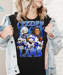 CeeDee Lamb number 88 Dallas Cowboys football player portrait lightning shirt