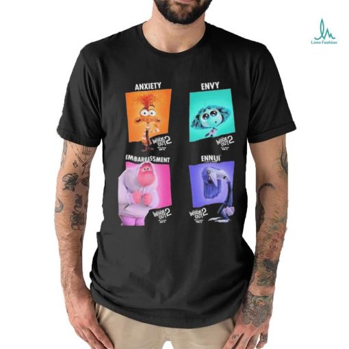 Character Posters Anxiety Envy Embarrassment And Ennui From Inside Out 2 Official Poster Shirt