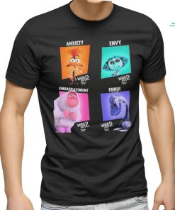 Character Posters Anxiety Envy Embarrassment And Ennui From Inside Out 2 Official Poster Shirt