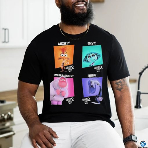 Character Posters Anxiety Envy Embarrassment And Ennui From Inside Out 2 Official Poster Shirt