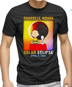 Charlie Brown and Snoopy Evansville Indiana Solar Eclipse April 8 2024 shirt