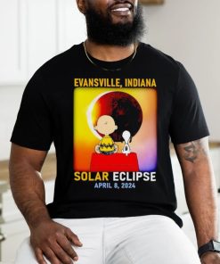 Charlie Brown and Snoopy Evansville Indiana Solar Eclipse April 8 2024 shirt