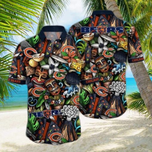 Chicago Bears NFL Flower Hawaii Shirt And Tshirt For Fans, Custom Summer Football Shirts NA49896