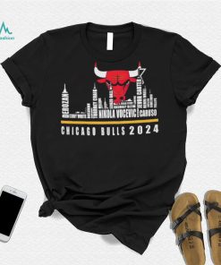 Chicago Bulls Player Names Skyline Chicago Bulls 2024 shirt