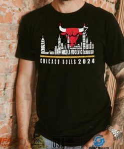 Chicago Bulls Player Names Skyline Chicago Bulls 2024 shirt