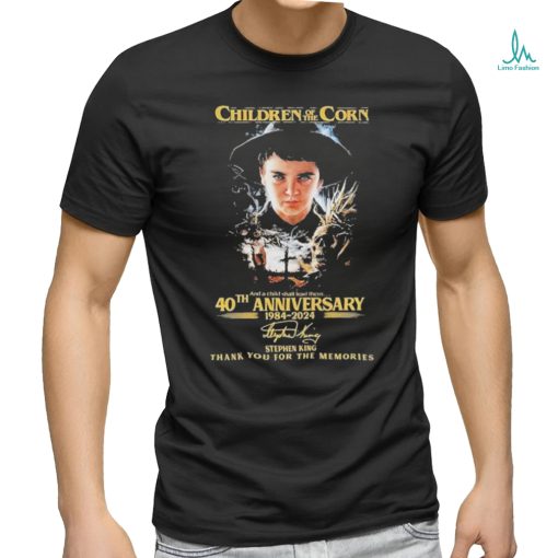 Children Of The Corn 40th Anniversary 1984 2024 signature Stephen King Thank You For The Memories T Shirt