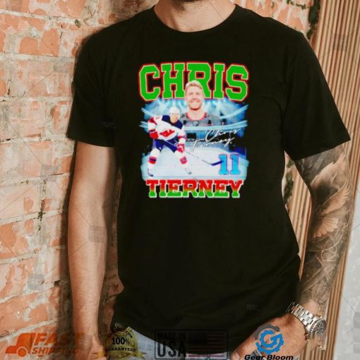 Chris Tierney 11 hockey player signature shirt