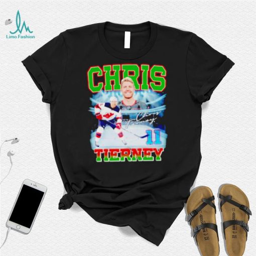 Chris Tierney 11 hockey player signature shirt