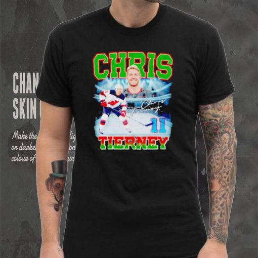 Chris Tierney 11 hockey player signature shirt