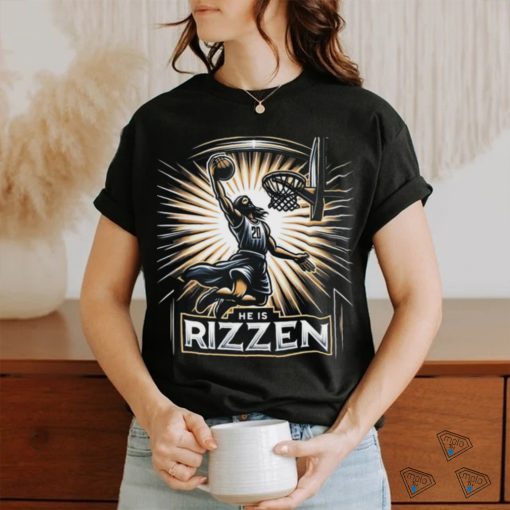 Christian Athlete Easter Meme He Is Rizzen Basketball Essential T shirt