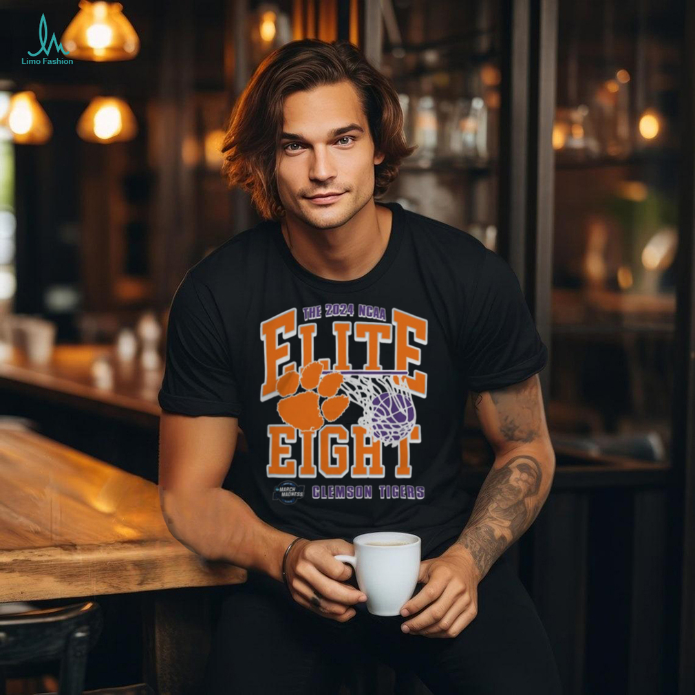 Clemson Tigers Mbb The 2024 Ncaa Elite Eight Tee Shirt Clemson Tigers Mbb The 2024 Ncaa Elite Eight Tee Shirt
