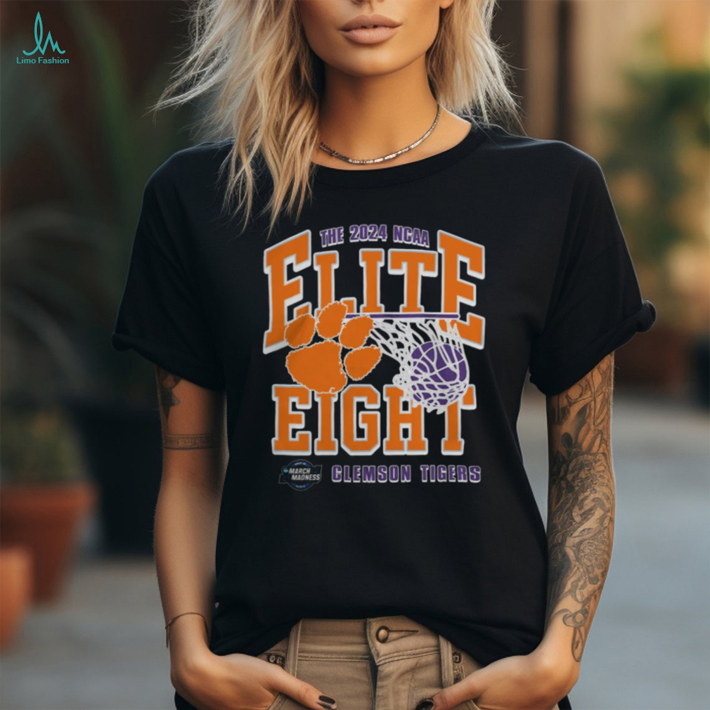 Clemson Tigers Mbb The 2024 Ncaa Elite Eight Tee Shirt Clemson Tigers Mbb The 2024 Ncaa Elite Eight Tee Shirt