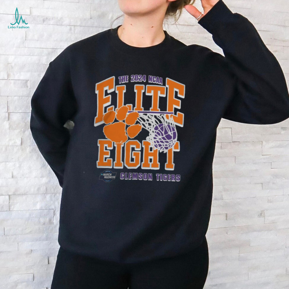 Clemson Tigers Mbb The 2024 Ncaa Elite Eight Tee Shirt Clemson Tigers Mbb The 2024 Ncaa Elite Eight Tee Shirt