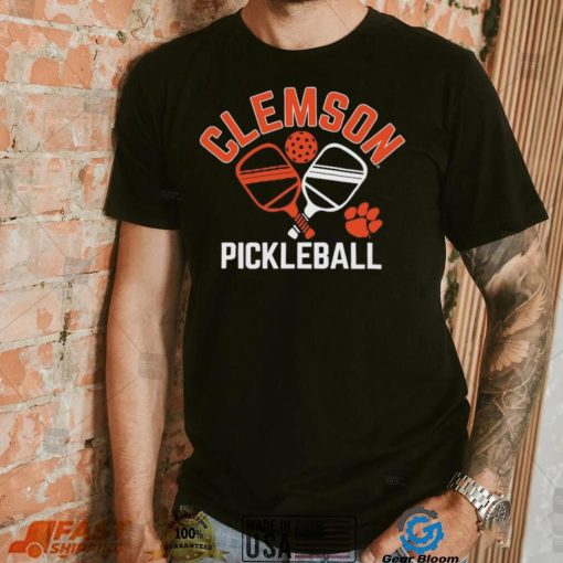 Clemson Tigers Pickleball Crossed Paddles T Shirt