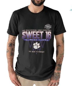Clemson Tigers Sweet 16 DI Men’s Basketball 2024 The Road To Phoenix Shirt