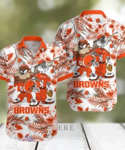 Cleveland Browns Hawaiian Shirt Taz and Bugs For NFL Team