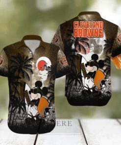 Cleveland Browns Mickey Mouse Best Combo Full Printing Hawaiian Shirt