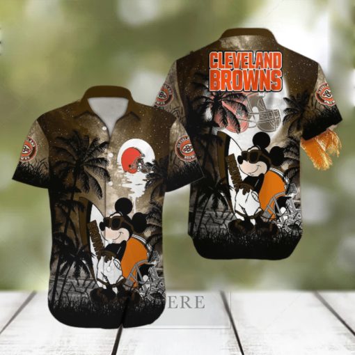 Cleveland Browns Mickey Mouse Best Combo Full Printing Hawaiian Shirt