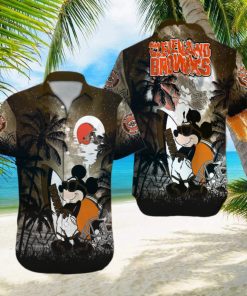 Cleveland Browns Mickey Mouse Best Combo Full Printing Hawaiian Shirt