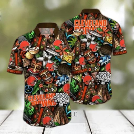 Cleveland Browns NFL Flower Hawaii Shirt And Tshirt For Fans