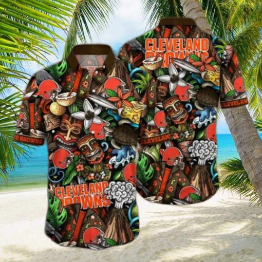 Cleveland Browns NFL Flower Hawaii Shirt And Tshirt For Fans