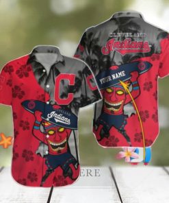 Cleveland Indians Custom Name Classic All Over Printed Hawaiian Shirt