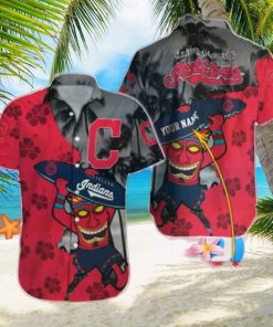 Cleveland Indians Custom Name Classic All Over Printed Hawaiian Shirt