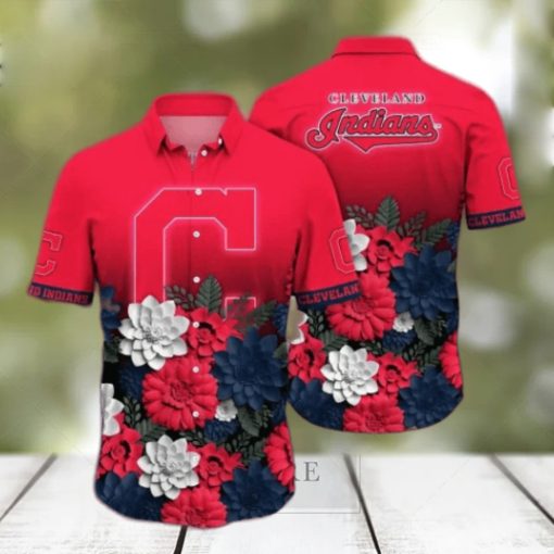 Cleveland Indians MLB Flower Hawaii Shirt And Tshirt For Fans