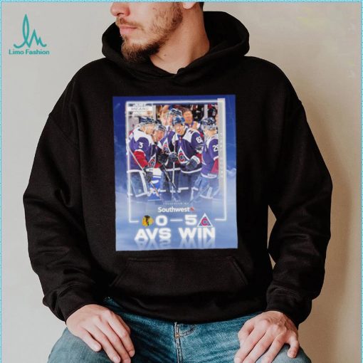 Colorado Avalanche just means more presented by Southwest 0 5 AVS win poster shirt