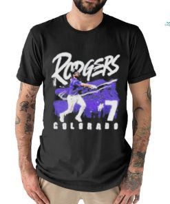 Colorado Rockies Brendan Rodgers 7 Relentless Spirit Grunge Shirt