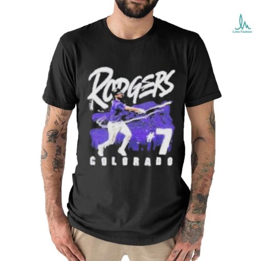 Colorado Rockies Brendan Rodgers 7 Relentless Spirit Grunge Shirt