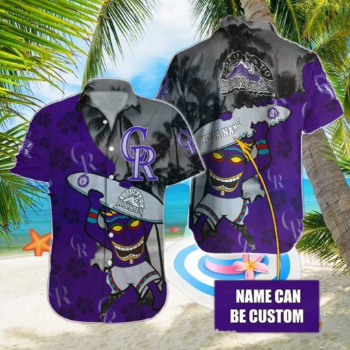 Colorado Rockies Custom Name 3D Full Print Hawaiian Shirt