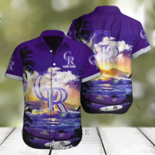 Colorado Rockies Custom Name Casual All Over Printed Hawaiian Shirt