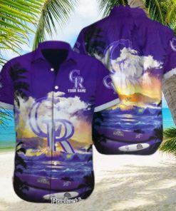 Colorado Rockies Custom Name Casual All Over Printed Hawaiian Shirt