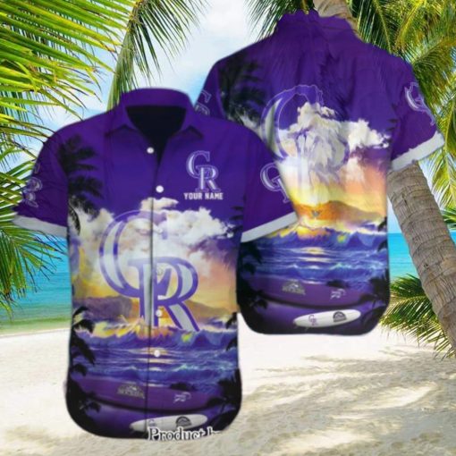 Colorado Rockies Custom Name Casual All Over Printed Hawaiian Shirt