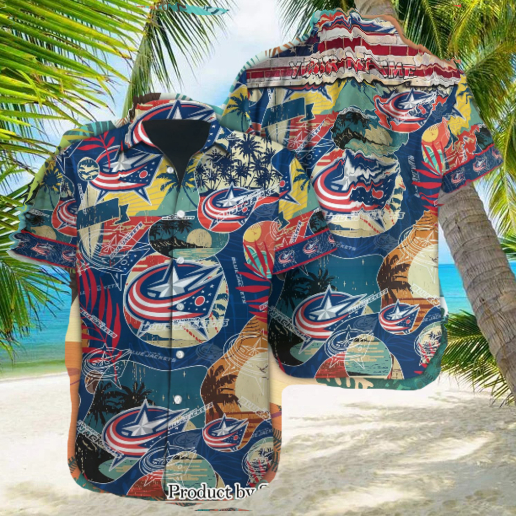 Columbus Blue Jackets Custom Name Gift Ideas Full Printing Hawaiian Shirt Columbus Blue Jackets Custom Name Gift Ideas Full Printing Hawaiian Shirt