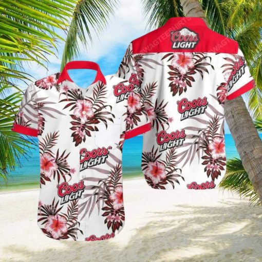 Coors Light Beer Flower Tropical Hawaiian Shirt For Men Women