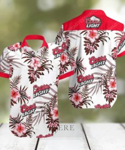 Coors Light Beer Flower Tropical Hawaiian Shirt For Men Women