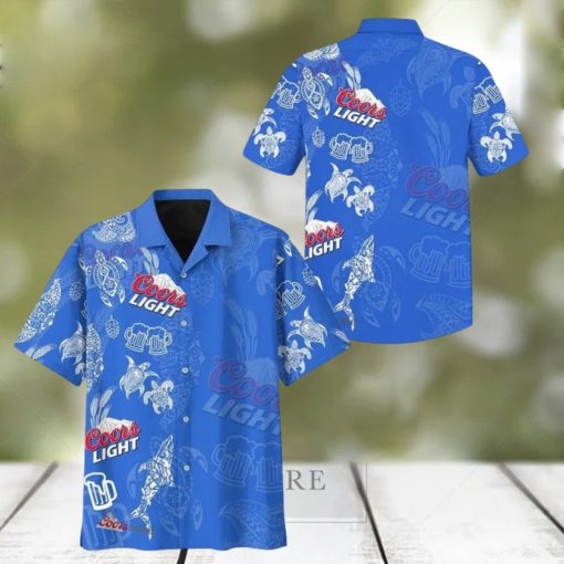 Coors Light Beer Hawaiian Shirt Ocean Animals Gift For Sea Lover