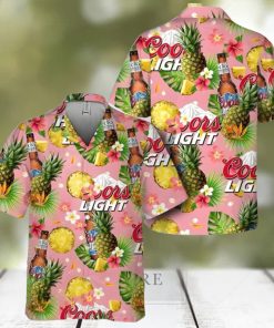 Coors Light Beer Hawaiian Shirt Pineapple Pattern Trendy Summer Gift