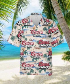 Coors Light Hawaiian Shirt Island Pattern Gift For Beach Trip