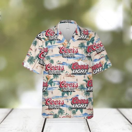 Coors Light Hawaiian Shirt Island Pattern Gift For Beach Trip