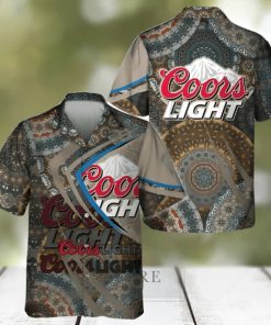 Coors Light Hawaiian Shirt Mandala Pattern Summer Gift For Friend