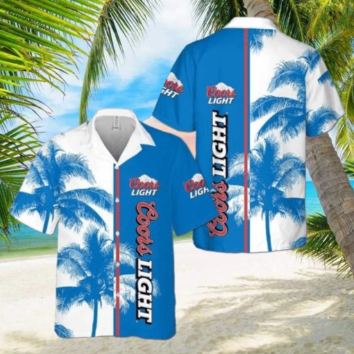 Coors Light Hawaiian Shirt Palm Tree Summer Holiday Gift