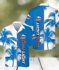 Coors Light Hawaiian Shirt Palm Tree Summer Holiday Gift