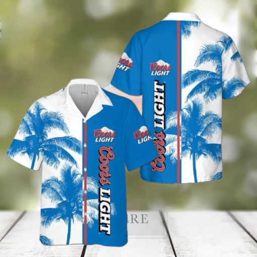 Coors Light Hawaiian Shirt Palm Tree Summer Holiday Gift