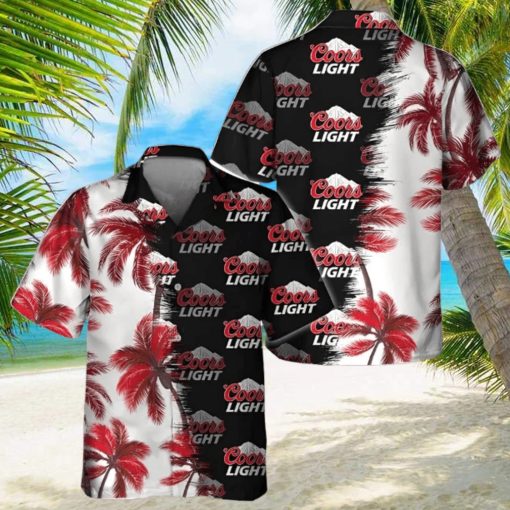 Coors Light Hawaiian Shirt Palm Trees Beach Gift