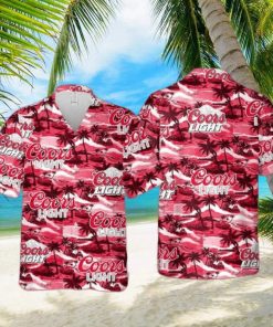 Coors Light Hawaiian Shirt Sea Island Pattern Beach Gift For Friend