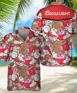 Coors Light Hawaiian Shirt Tropical Coconuts Beer Lover Gift