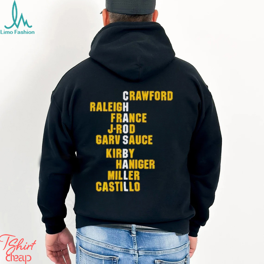 Crawford Raleigh France J Rod Garv Sauce Kirby Haniger Miller Castillo Chaos Ball Names shirt Crawford Raleigh France J Rod Garv Sauce Kirby Haniger Miller Castillo Chaos Ball Names shirt